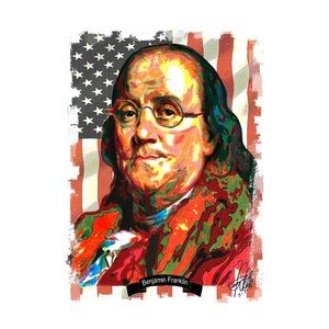 Benjamin Franklin Founding Fathers United States Poster Print Wall Art 11x17